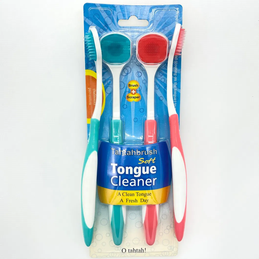 Fresh Breath Wholesale Chinese Manufacturer Plastic Tongue Cleaner Non-Slip Tongue Scraper