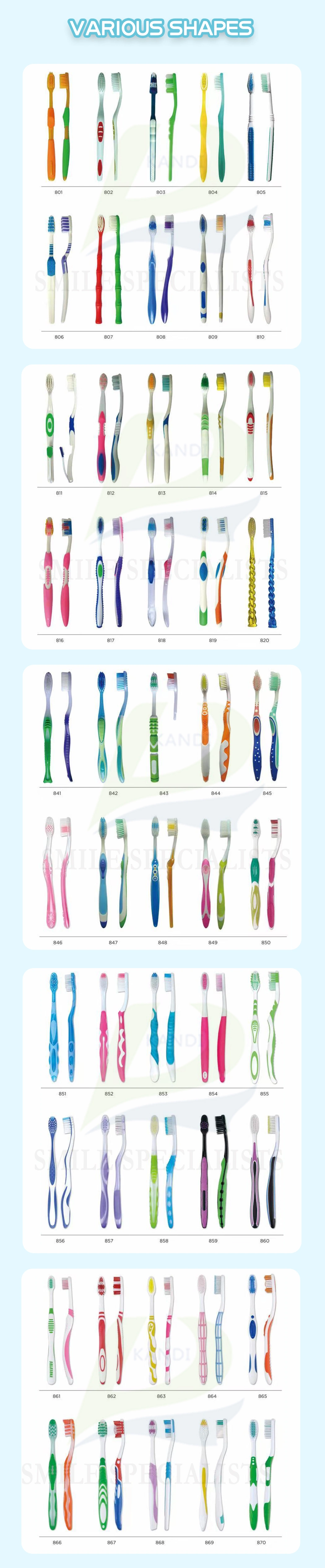 Bulk Clean Soft Bristle Toothbrush Manual Toothbrush for Adult