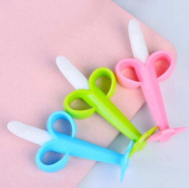 2 in 1 Stereo Banana Silicone Baby Teether Toothbrush