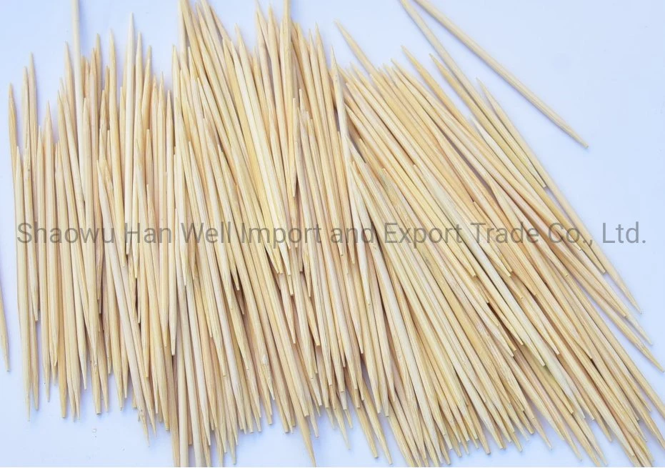 Hot Sale Safe Double-Pointed Bamboo Toothpicks Floss Picks