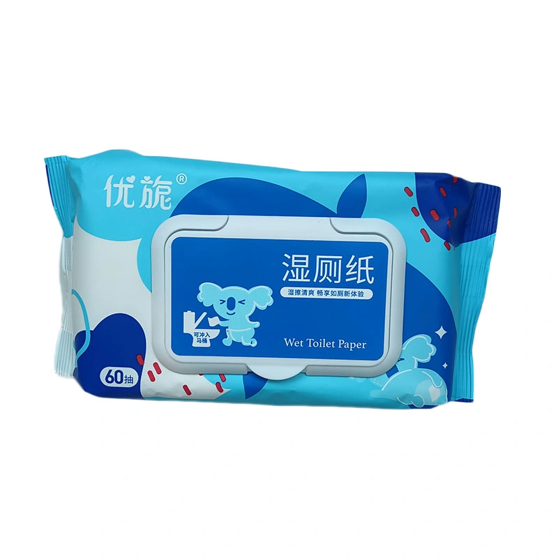 60PCS Multipurpose Cleansing Disposable Adults Flushable Toilet Wipes