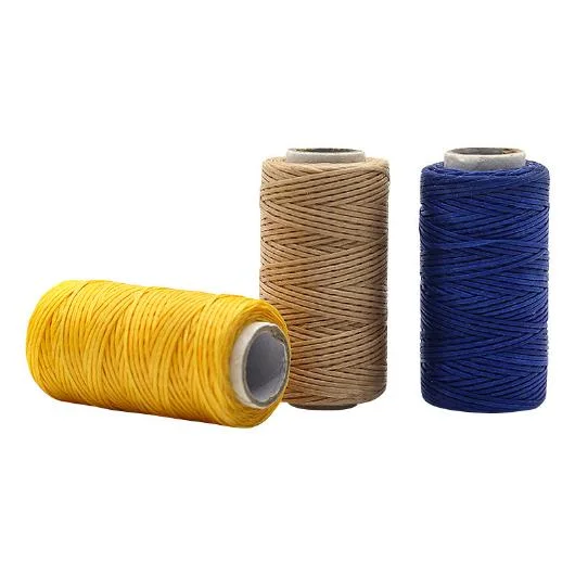 100% Polyester Flat Wax Rope Sewing Leather Thread