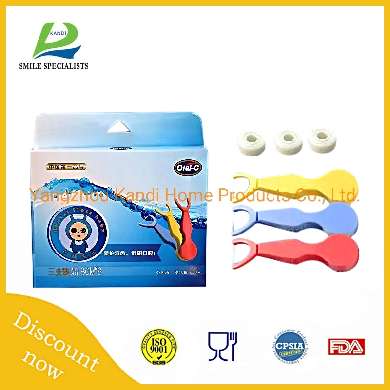 Wholesale Private Label New Colored Dental Floss Floss Pick Toothpick