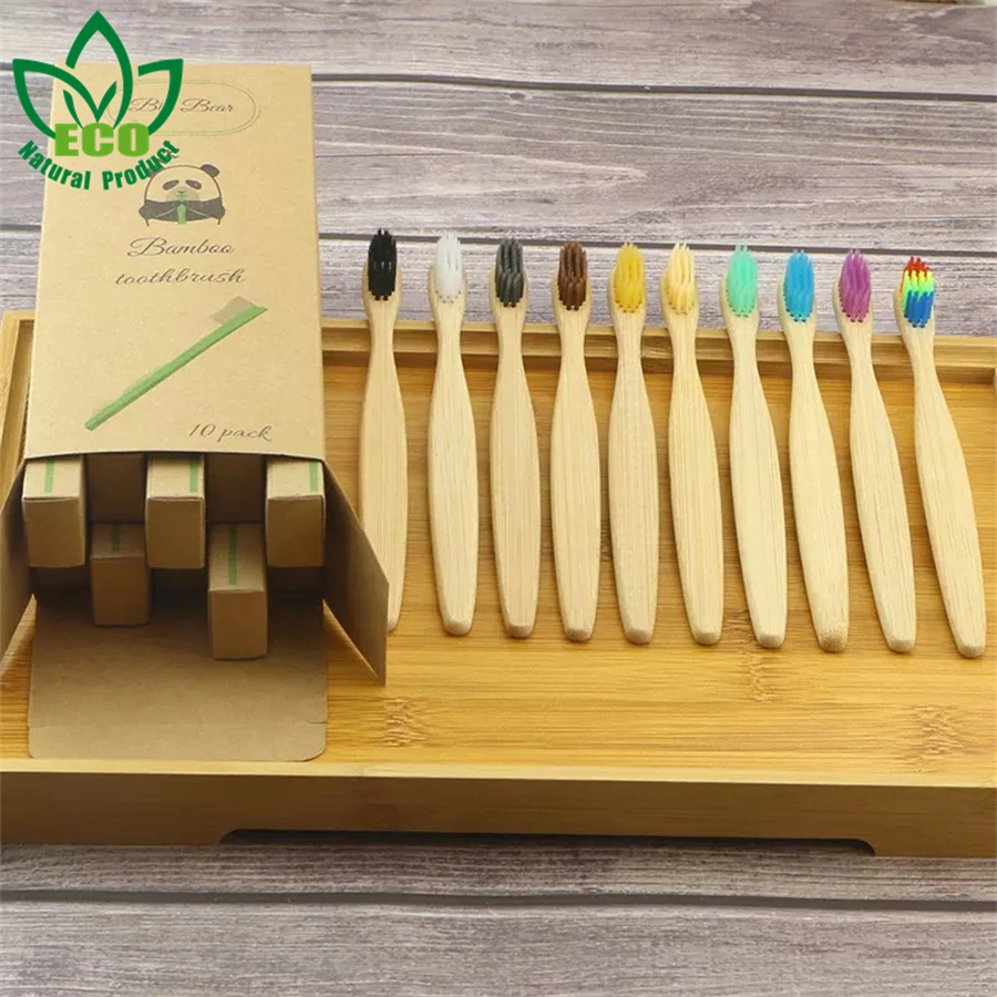 Promotional Portable Hotel Cheap Adult and Child Custom Logo Travel Bamboo Toothbrush