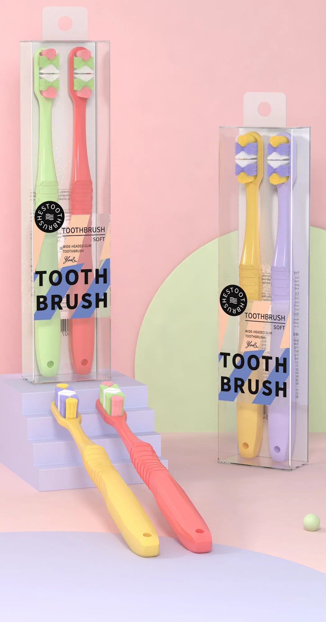 OEM Bulk Clean Soft Bristle Toothbrush Manual Toothbrush for Adult