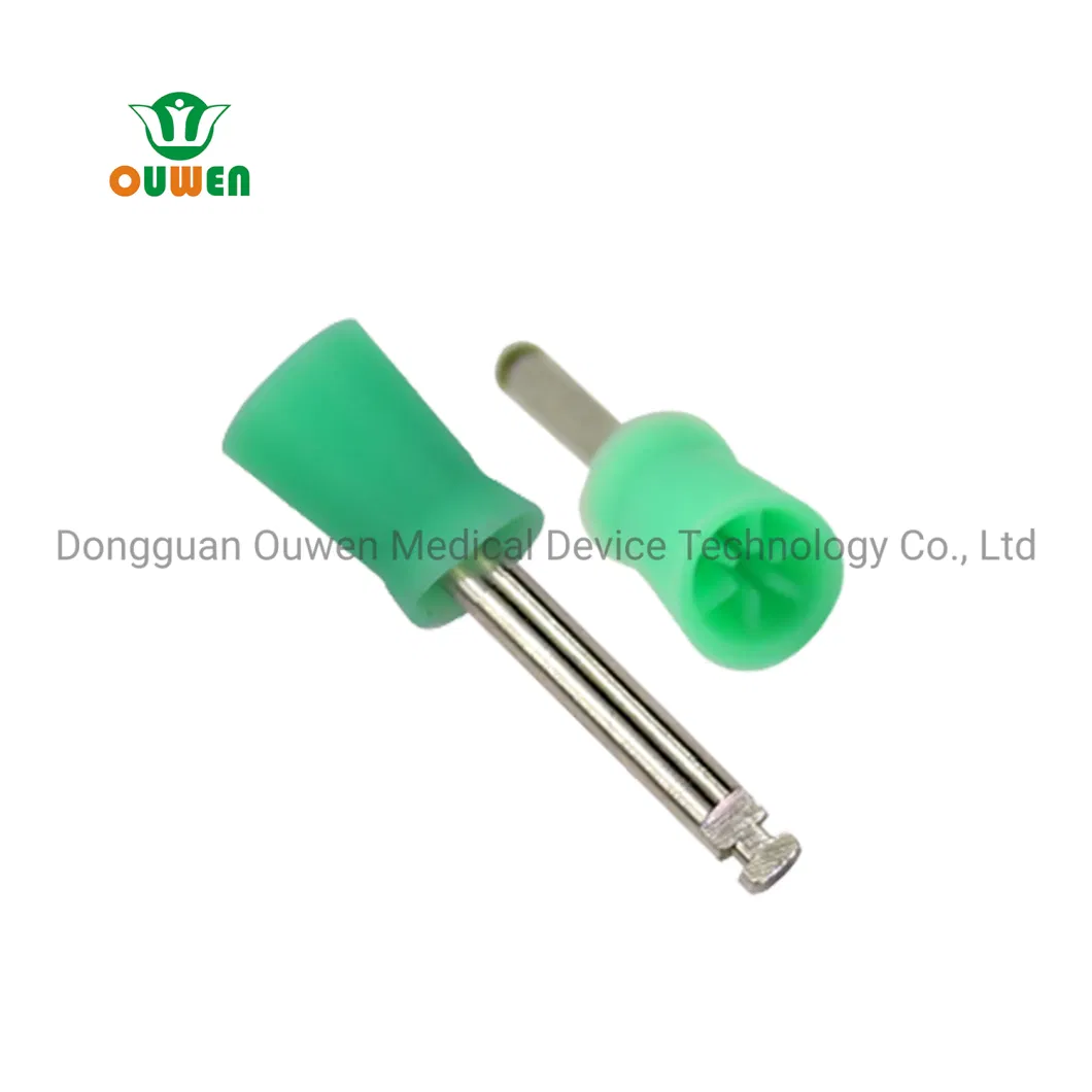 Ouwen Brand ISO13485 CE FDA Certificate Long Dental Polishing Brush Dental Soft Silicone Brush Latch Six Pages Slicone Cup Brush