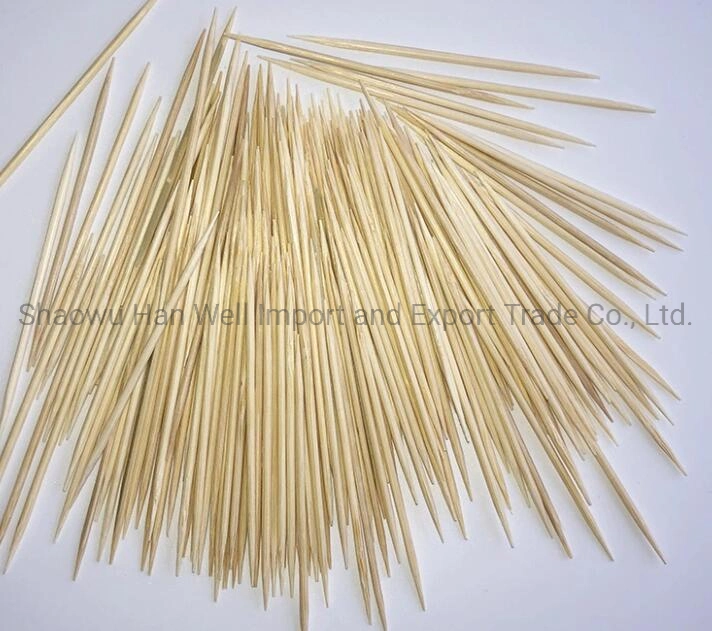 Hot Sale Safe Double-Pointed Bamboo Toothpicks Floss Picks