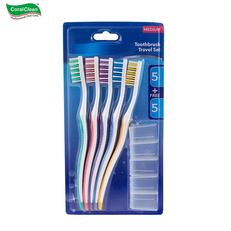 Personal Care Adult Plastic Toothbrush Reusable Supermarket Supply Medium Bristles