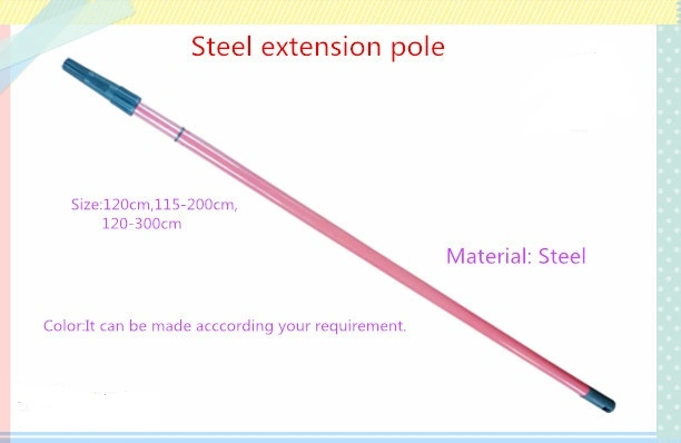 Factory Selling Floor Cleaning Brush Soft Handles Steel Extension Pole 120cm/ 200cm/ 300cm