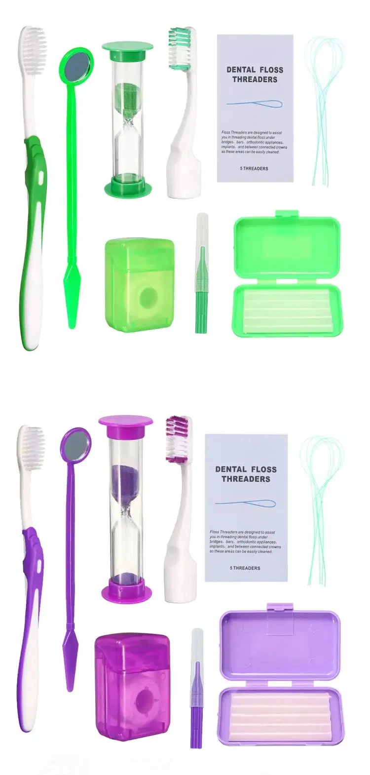 8PCS Orthodontic Care Dental Toothbrush Kit Ortho Patient Care Kit