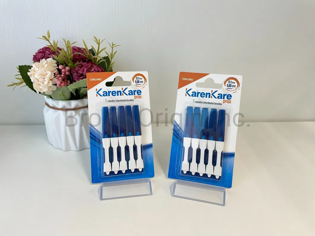 0.6mm Chinese Factory Supply New Design DuPont Nylon Bristle Interdental Brush for Teeth Cleaning