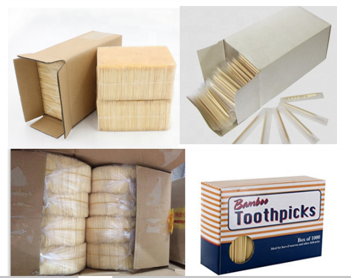 China Toothpick Supplier Wood Disposable Single-Pointed Carved Two Pointed 5000PCS 10000PCS in Bulk Packing Bamboo Toothpick