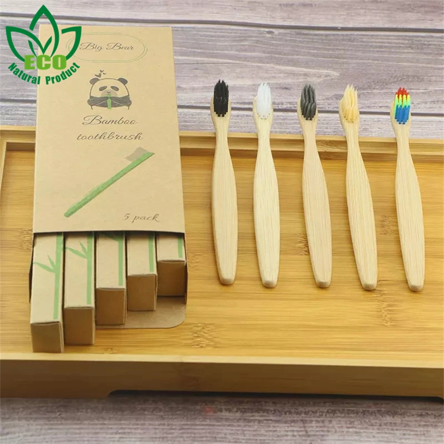 Promotional Portable Hotel Cheap Adult and Child Custom Logo Travel Bamboo Toothbrush