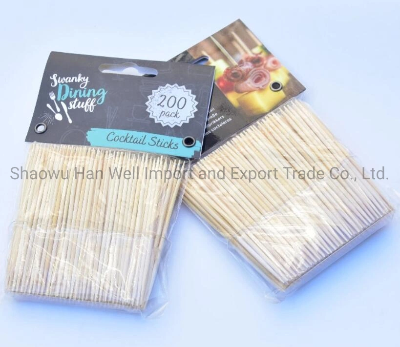 Hot Sale Safe Double-Pointed Bamboo Toothpicks Floss Picks