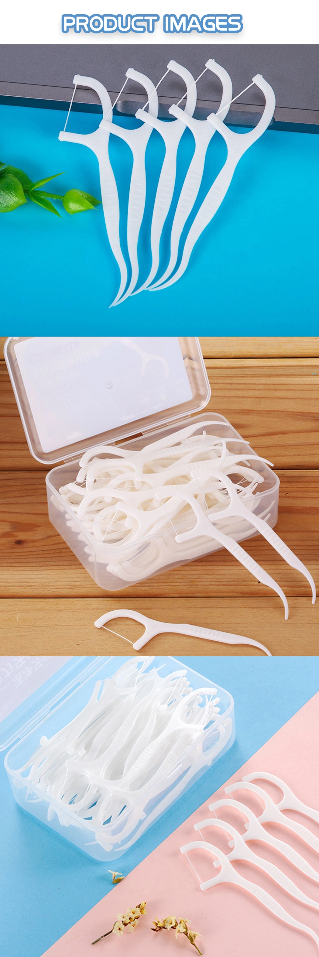 OEM Bulk Eco Friendly Plastic Dental Floss Picks Floss Toothpick