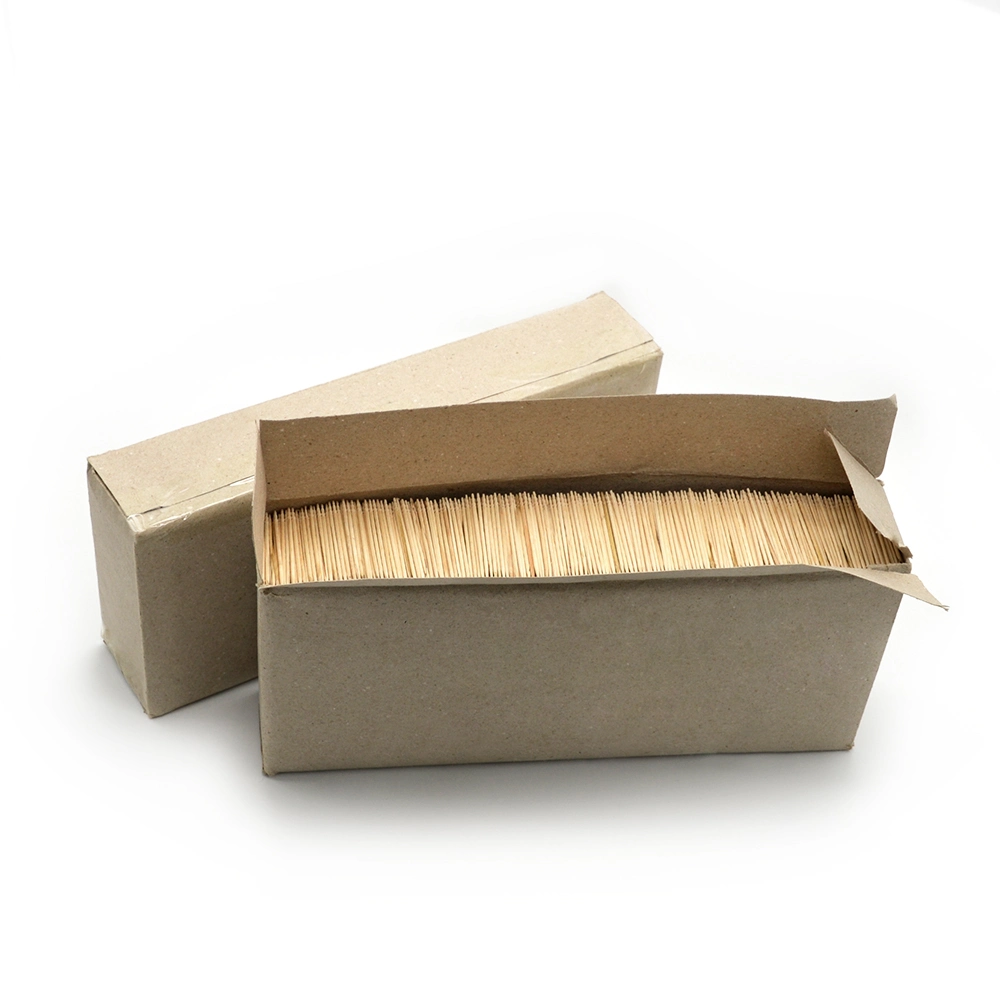 China Toothpick Supplier Wood Disposable Single-Pointed Carved Two Pointed 5000PCS 10000PCS in Bulk Packing Bamboo Toothpick