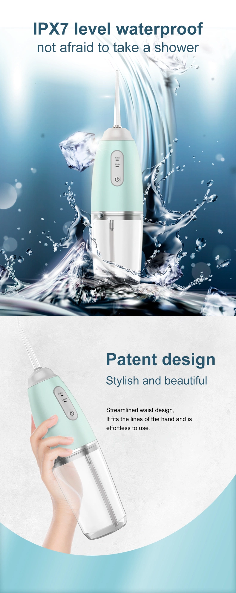 2021 Water Flossers Electric Dental Floss for Teeth Portable Teeth Whitening Cordless Oral Irrigator Water Flosser