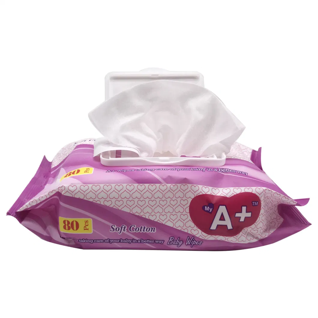 Alcohol Free Wipe 80/100 Baby Wipe Disposable Baby Wet Wipes