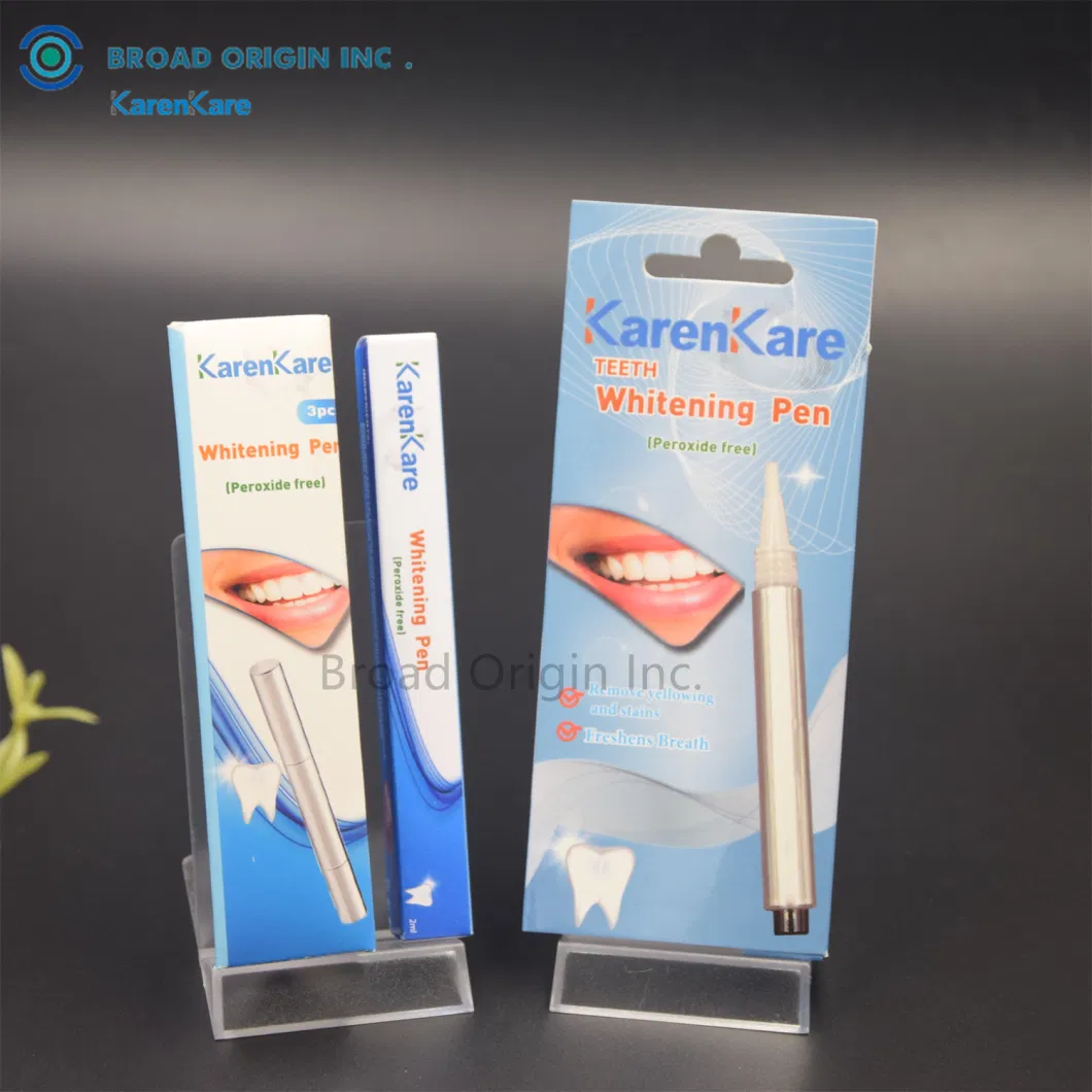 Private Label Teeth Whitening Pen Aluminum/Plastic Whitening Pen with Custom Logo/Package (CE Approved) Clean Teeth Toothbrush