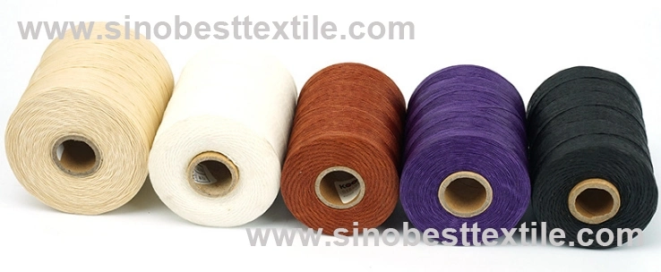 100% High Quality Polyester Waxed Thread for Shoes, 250d/16, Flat Wax Thread