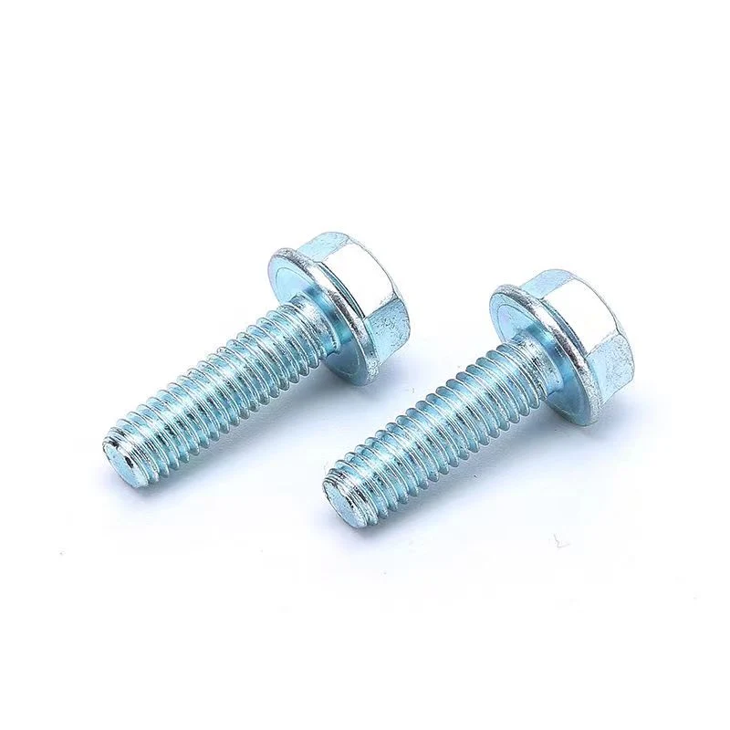 Fasteners High Quality Black Carbon Steel Hex Head Flange Bolt Full Thread