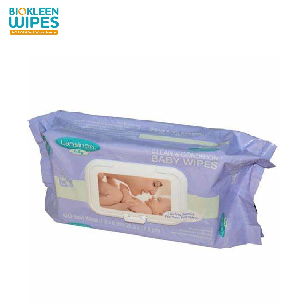 Biokleen OEM Manufacturer Hot Sale Water Natural Care OEM Baby Wipes Organic Bamboo Baby Portable Custom Wet Wipe