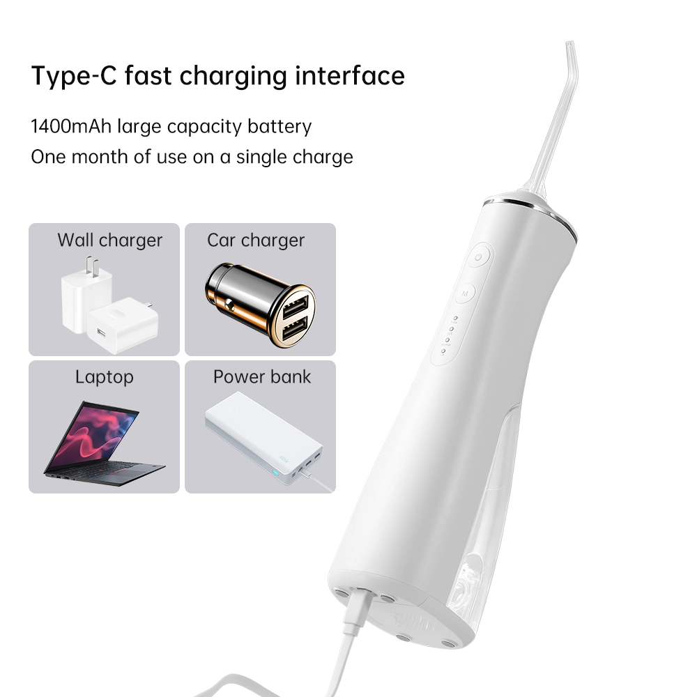 Ximalong New Design 200ml Cordless Home Use Dental Oral Irrigator Tooth Flosser with Rechargeable Battery Water Flosser