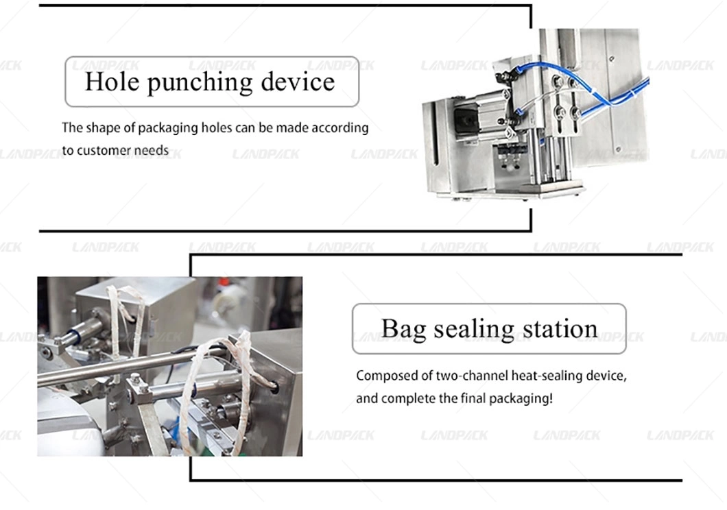 Landpack Ld-8200A Foshan Full Automatic Candy Floss Mix Product Filling Sealing and Packaging Packing Machinery Machine