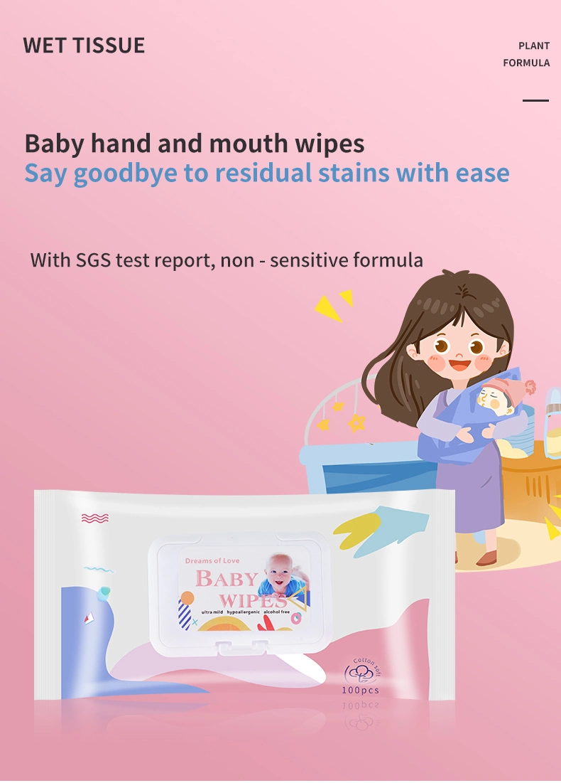 Amazon Hot Sell Fresh Maker Warmer Baby Face Wipes 100 Pieces