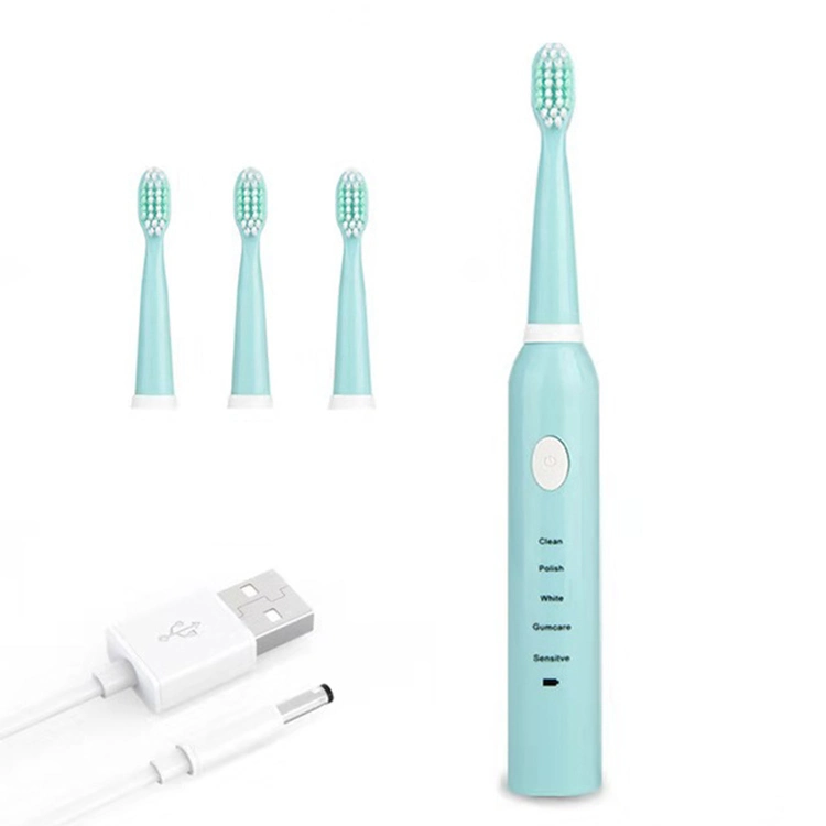 5 Cleaning Modes Travel Plastic Best Adult Sonic Electric Toothbrush Js303