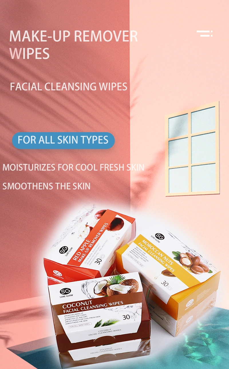 Private Labe Makeup Remover Wipes Refreshment Cleansing Face Wipes
