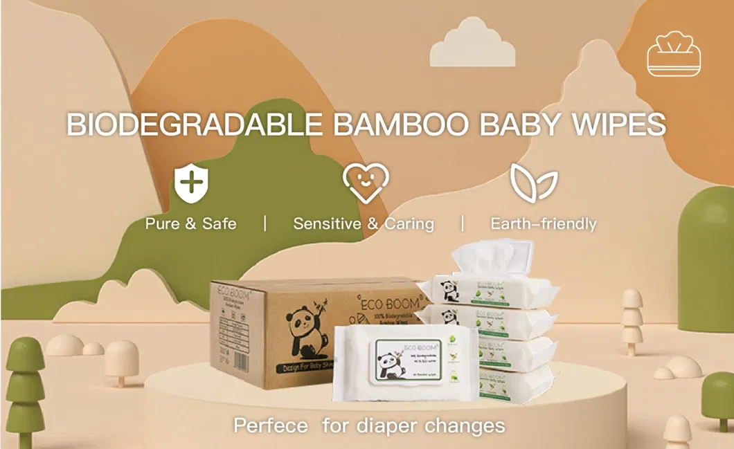 Baby Wipes Wholesale Organic Flushable Wet Water Wipes Face Wipes with Fragrance