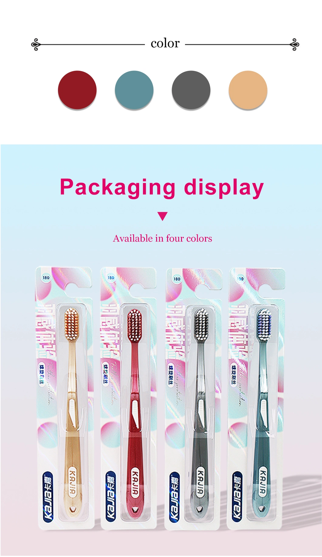 Good Quality Fast Delivery Custom Logo Speical Design Hot Sell Adult Toothbrush