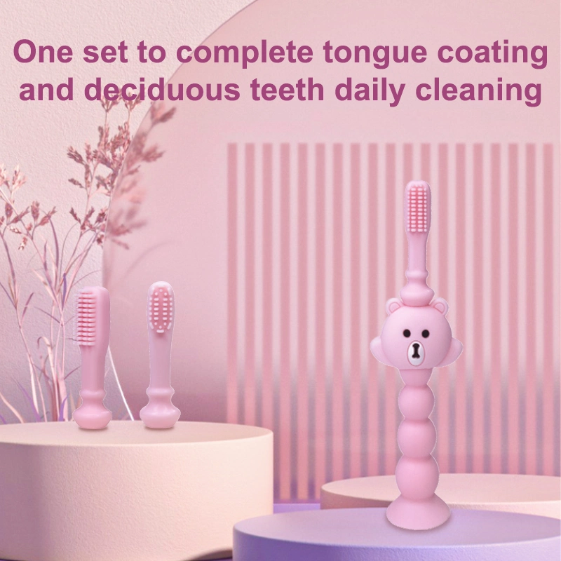 Safe and Soft Liquid Silicone Baby Tongue Coating Toothbrush