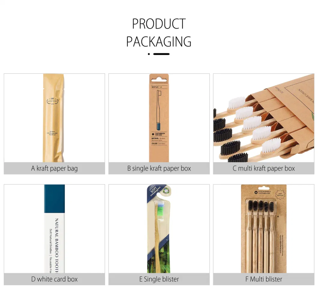 Natural Biodegradable Medium Bristle Adult Bamboo Toothbrush