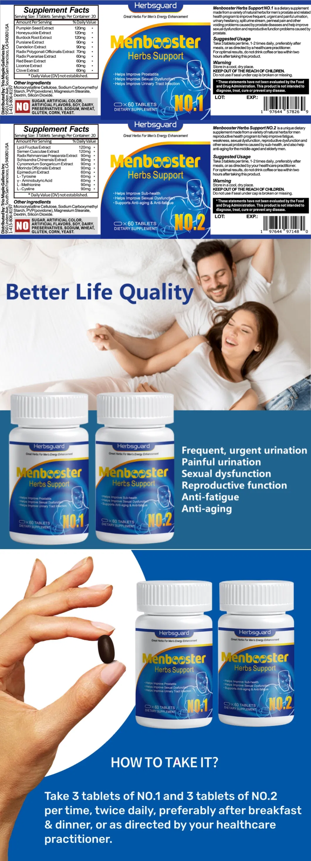 Manufacturer Supply Reproductive Function Sperm Semen Quality Amount Support Men Infertility Medicine