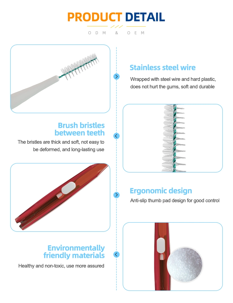 China Professional Supplier L Shape Dental Interdental Brushes