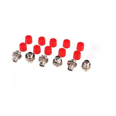 Adaptador de cable de fibra óptica de brida monomodo redonda FC Conector (rojo)