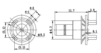 Conector coaxial RF conector macho SMB MicrStrip para RG405