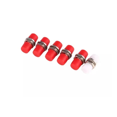 Adaptador de cable de fibra óptica de brida monomodo redonda FC Conector (rojo)