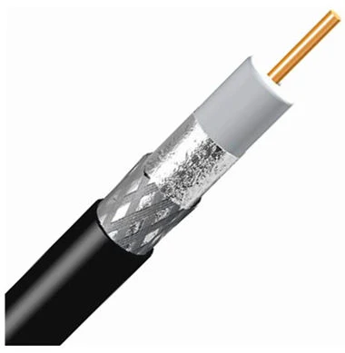 Alto rendimiento pérdida baja de 75 ohmios RG serie RG6 RG58 Cable coaxial RG 11 para cable de comunicación CCTV