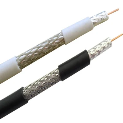 Alto rendimiento pérdida baja de 75 ohmios RG serie RG6 RG58 Cable coaxial RG 11 para cable de comunicación CCTV