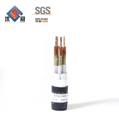 Proveedor de cable eléctrico de aluminio Shenguan aislado XLPE Cable de alimentación Cable Eléctrico Cable Coaxial plano Cable Eléctrico cable subterráneo