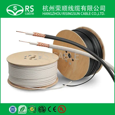 RG11/RG6/RG59 cable coaxial de caída para sistema de satélite CATV