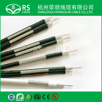 RG11/RG6/RG59 cable coaxial de caída para sistema de satélite CATV