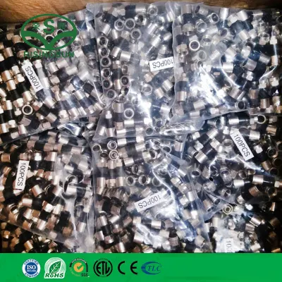 Conector coaxial resistente al agua compresión conector tipo F RG6