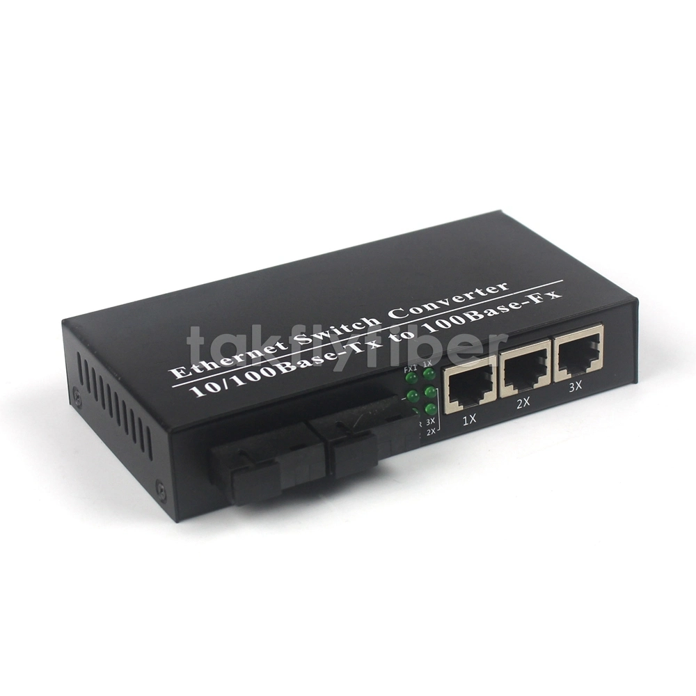 3 Port RJ45 to 4 Port SFP 1000m Switch