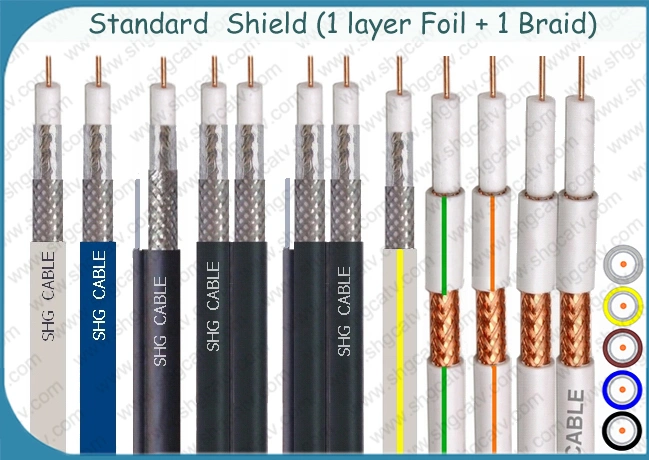 European Standard High Quality 75 Ohms Digital Satellite TV Coaxial Cable Dg113