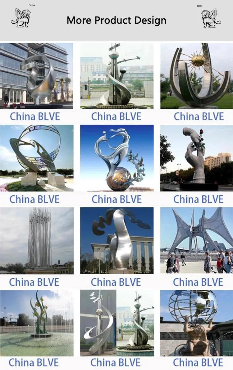 Blve Large Outdoor Art Mirror Polishing Metal Ball Statue Stainless Steel Garden Sphere Sculpture