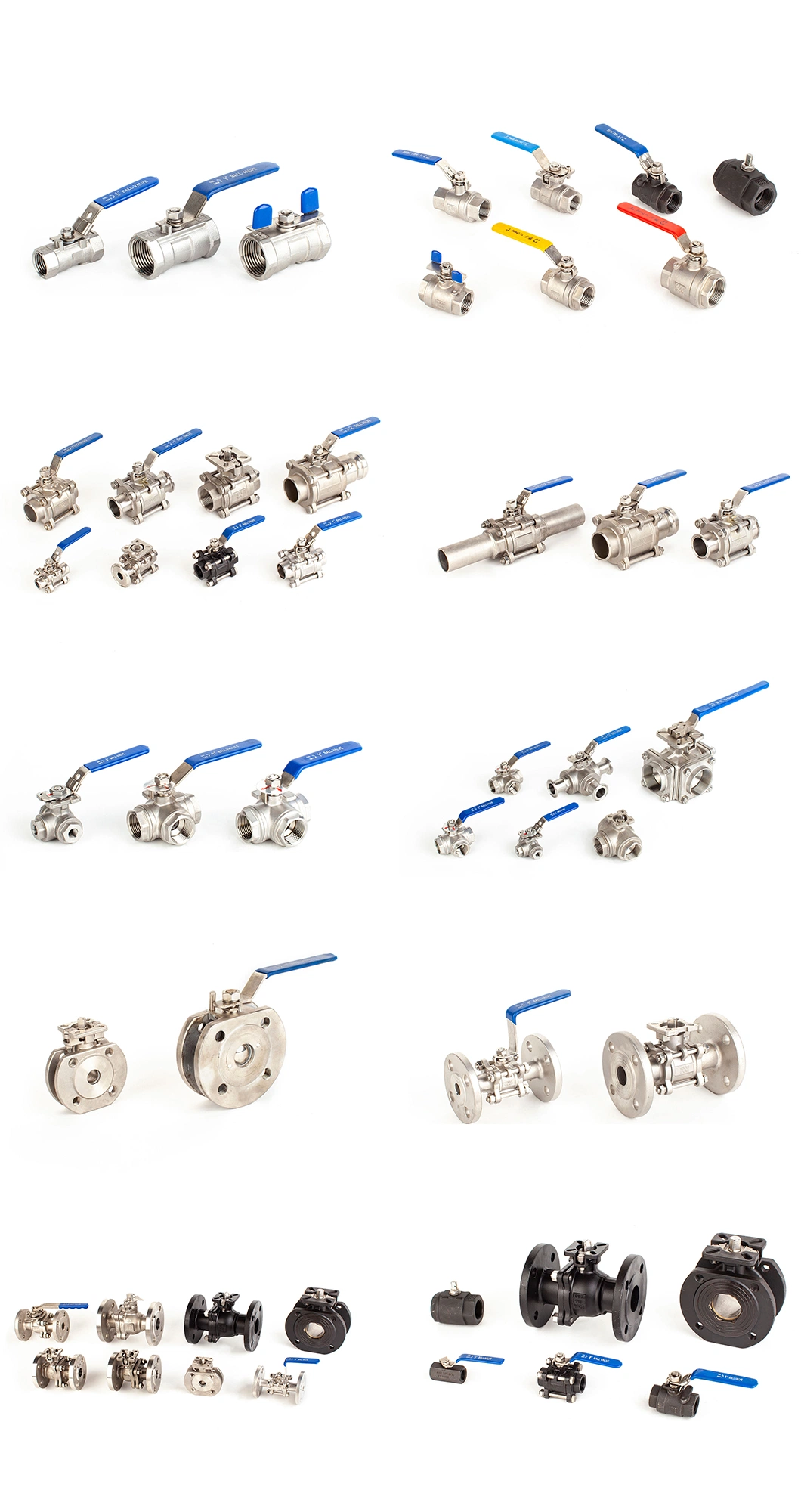 Stainless Steel Ball Valve 2PC Industrial Valves Thread NPT/BSPT/ BSPP Floating Ball 1000wog